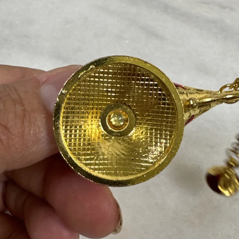 Aladdin's Lamp Miniature Metal Craft, Red and Gold